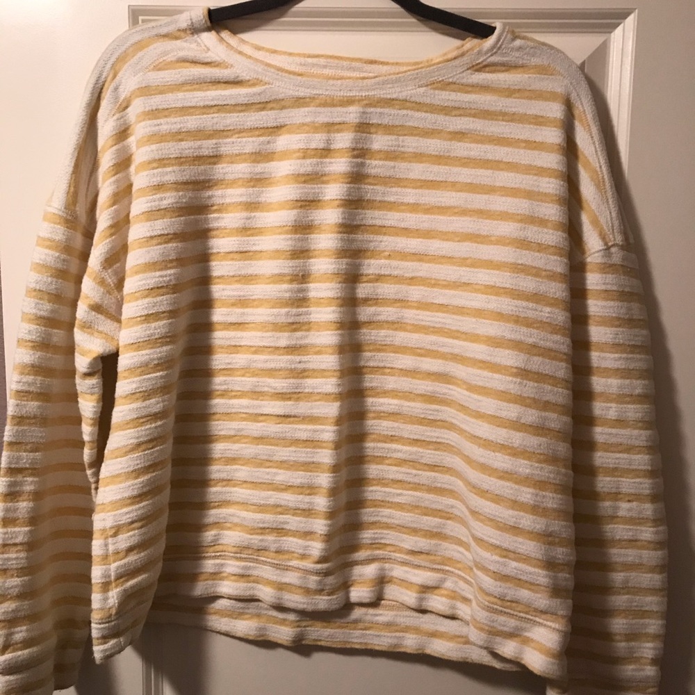 Yellow and white striped shirt